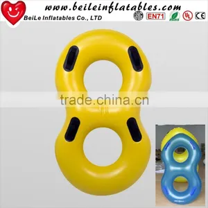Big Double Ring Yellow Inflatable Adult Swim Ring thumbnail-1