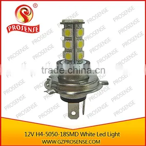 12V 5050 18SMD Super White High Car H4 Led Headlight Bulbs thumbnail-2