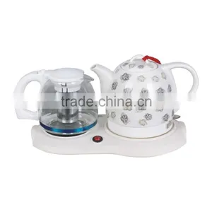 Ceramic and Glass Material OEM Hotel Electric Kettle Set thumbnail-1