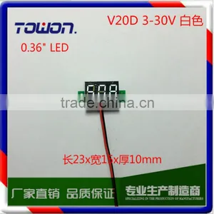 LED V20D DC 2.5-30V Two Wires Red/Blue/Green Digital Voltmeter Display Module 0.36 "LED Voltage Meter thumbnail-3