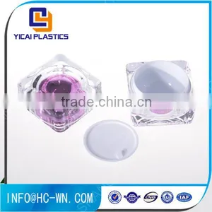 Wholesale Black Square Cosmetic Crystal Acrylic Jar thumbnail-3