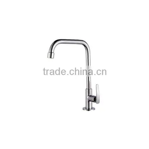 Modern Design Chrome Finished Single Lever Brass Kitchen Bibcock Long Cold Water Tap thumbnail-1