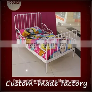 White Powder Painting Single Metal Girls Bed Quality Choice thumbnail-1