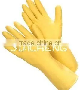 Yellow Flock Line Latex Glove thumbnail-1
