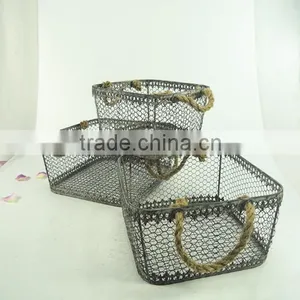 Wholesale Vintage Decorative Kitchen Wire Basket thumbnail-1