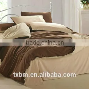 Polyester Sanding Fabric Solid Color Bedding Set thumbnail-4