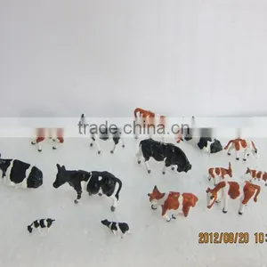 Model Figure, Model Animals, Scale Animals for Z Scale, Plastic Building Resin Farm Cow for 1/150 thumbnail-3