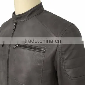 Men PU Leather Jacket Spring and Autumn Clothes thumbnail-6