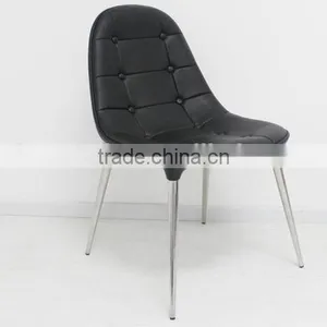 Diane Glass Fiber Reinforced Plastic Armrest Chair Hotel Dining Chair Leather Buckle Dining Chair thumbnail-4