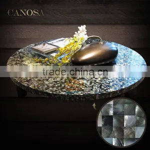 Black Mother of Pearl Shell Mosaic Brick Tile for Home ,bathromm Decor thumbnail-1