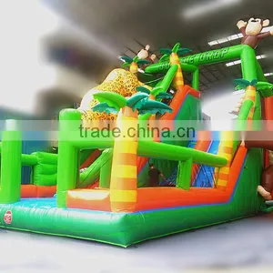 2016 Giant Jungle Drop Inflatable Sports Game Obstacle Course for Sale thumbnail-1