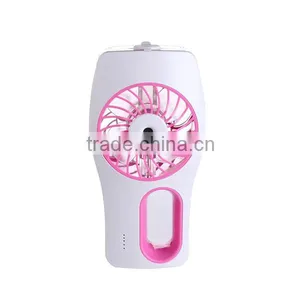 Handheld USB Mini Misting Fan With Personal Cooling Mist Humidifier and Built-in 2000mAh Rechargeable Battery for Home Office thumbnail-2