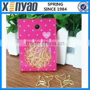 Hight Quality Promotional Gifts Custom Logo Metal Gold Dog Shape Paper Clips thumbnail-1