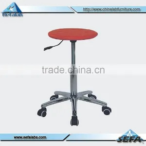 Laboratory Accessory Adjustable Height Lab Stool With Back thumbnail-1