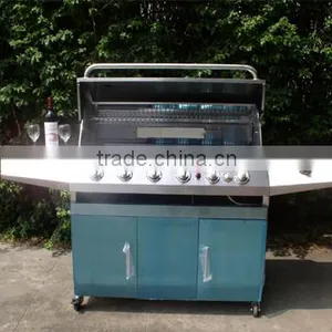 6 Burners Stainless Steel Outdoor Garden Kitchen Gas Grill thumbnail-2