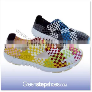 Color Manual Woven Elasticized Slip On Braid Sneakers Loafer thumbnail-1