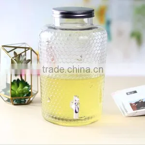 Cheap Glass Beverage Dispenser With Tap and Metal Lid thumbnail-1