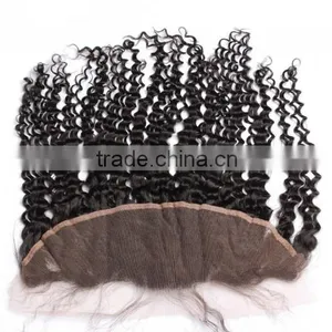 Large Stock no Moq Free Part Kinky Curl 13*4 Lace Frontal Closure thumbnail-1