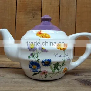 Competitive Unique Ceramic Material Teapot With Decal thumbnail-1