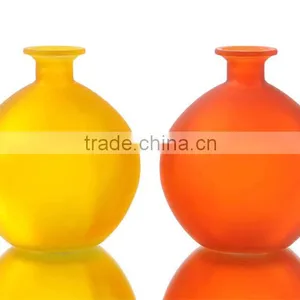 Globe Shape Retro Antique Color Glass Vase thumbnail-2