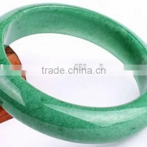 58 to 60mm Round Cut Green Aventurine Wholesale Semi-precious Bangles thumbnail-1