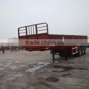 3 Axles Side Wall Semi Trailer / Bulk Cargo Truck Trailers (twist Locks Are Optional) thumbnail-5