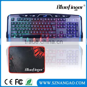 Rainbow Backlit USB Wired Computer Keyboard thumbnail-1