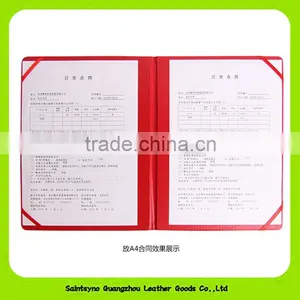 16051 Top Quality Custom PU File Folder a4 Clear File Folder Document Holder thumbnail-5