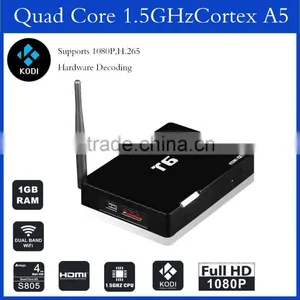Hot Amlogic S805 Quad Core Android 4.4 tv Box T6 Support Bluetooth 4.0, 4K*2K, XBMC, 1G+8G Smart Android 4.4 T6 Payment Accept thumbnail-3