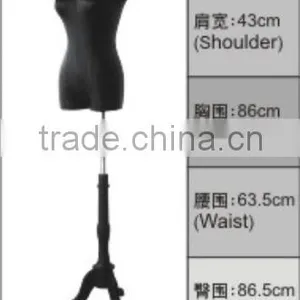Fashionable Fabric Movable Mannequin Female With Wood Base thumbnail-3
