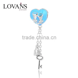 Heart Charms Promotion Chrisrmas Bells Gift Silver Beads Fit Bracelet thumbnail-2