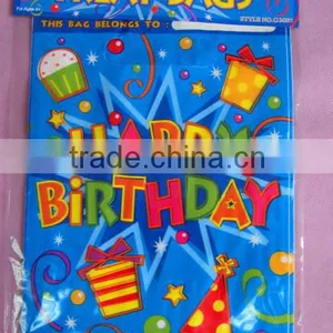 High Density Polyethylene Colorful Happy Birthday Plastic Candy Bag for Kids thumbnail-3