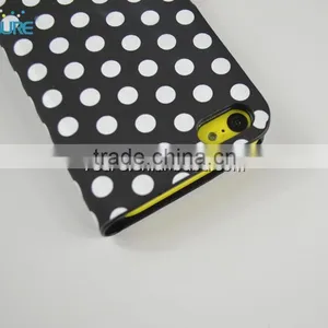 Simple Style PU Leather Case For IPhone 5c With White Spot , Big Magnet and Support Ability That Easy to Watch Video thumbnail-4
