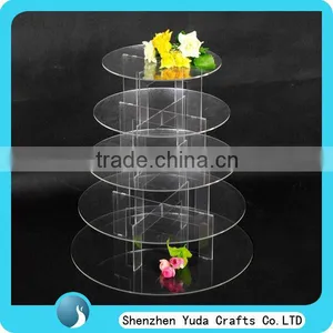 Express Clear 5 Tier Cake Display Shelves, Acrylic Cake Display Stand, Christmas Cupcake Stand thumbnail-1
