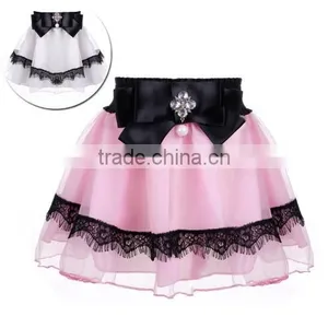Baby Kids Children Girl's Wear Elastic Waist Bow Bead Decoration Short Pleated A-line Cute Sweet Skirt thumbnail-1