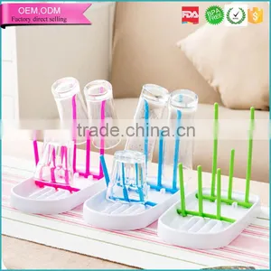 Custom BPA Free Colorful Plastic Drying Rack for Baby Water Bottle thumbnail-1