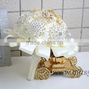 High Quality Luxurious Artificial Brooch Rhinestone Bouquets thumbnail-1