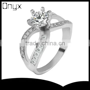 925 Sterling Silver Classic Prong Round Cut Flower Ring With Zircon thumbnail-1
