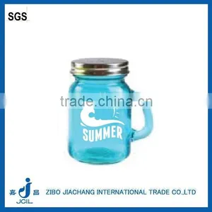 Clear Cylinder Glass Jam Jar With Metal Lid With Platic Straw thumbnail-3