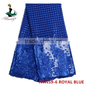 Haniye 2016 African Embroidery Tulle Lace Fabric High Quality 5 Yards for Net Dress/NYN59 thumbnail-5