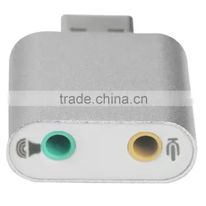 Aluminum USB External Stereo 7.1 Channel 3D Sound Card Adapter 3.5mm Aux Out thumbnail-5