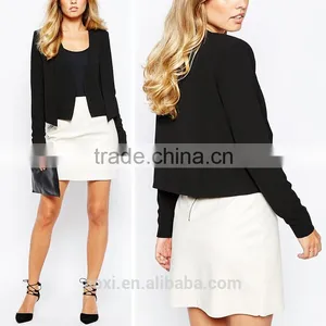 OEM Service Supplier Oversize Tweed Women Winter Wear Fashion Plain Windbreaker thumbnail-6