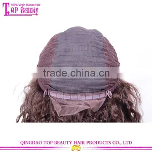 Chocolate Brown Loose Curly Wholesale 100% Natural Indian Women Hair Lace Front Wig thumbnail-6