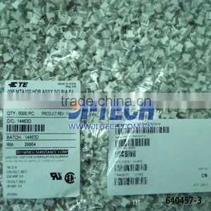 2.54mm Pitch PCB Wire to Board Connector TE 3P MAT100 HDR ASSY SQ Connector 640457-3 Right Angle Header 3 Pin Through Hole thumbnail-6