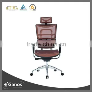 BIFMA Standard High Back Lumbar Support Office Chair With Footrest for Manager thumbnail-2