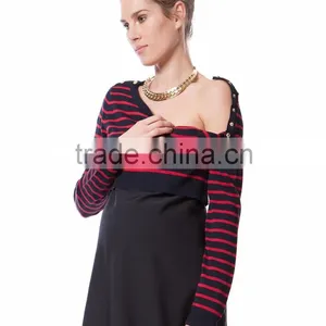 Outdoor Maternity Nursing Clothes for Breastfeeding With Long Sleeves thumbnail-4