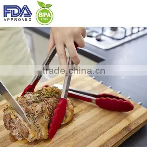 Latest Design Food Safty Silicone Pastry Food Tongs With Locking Function thumbnail-3