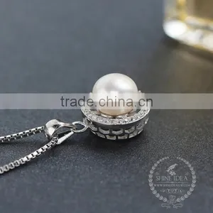 925 Sterling Silver Fresh Water Pearl Necklace Fashion Women Necklace Supplies 6360448 thumbnail-2