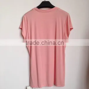 2015 Fashion Short Sleeves O Neck Summer Casual el T-Shirt Women Short Sleeve 100% Cotton Tops Tees thumbnail-2