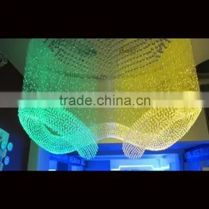 RGB Color Mess & DMX 512 Acrylic Fiber Optic Crystal Chandelier thumbnail-1